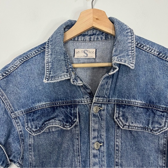 Free People Marci Jumpsuit Denim Overalls High Noon Blue We The Free size small - Picture 5 of 15